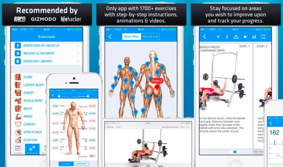 Mejores aplicaciones de musculación